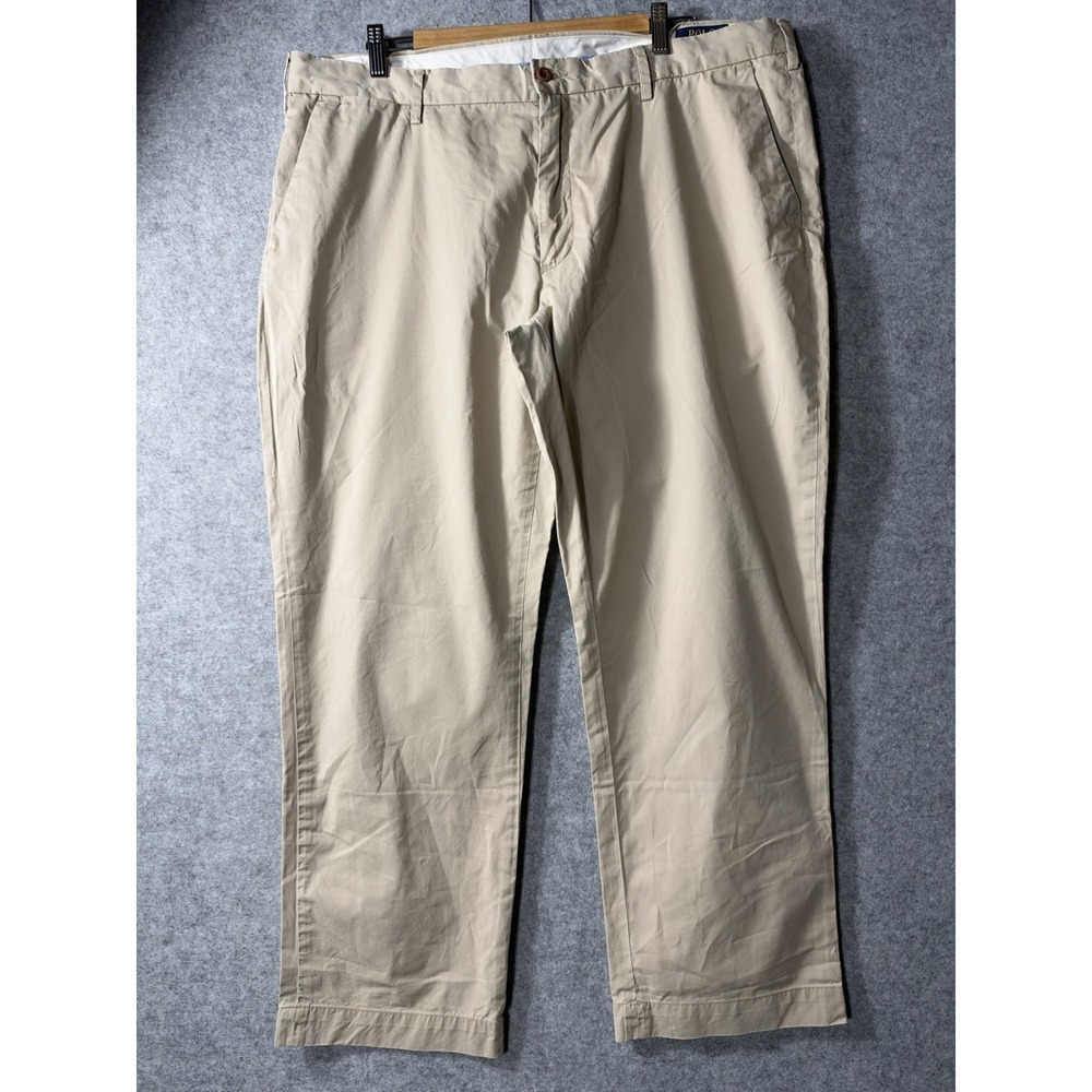 Polo Ralph Lauren Chino Pants Mens 40x30 Khaki Flat Front Cotton Pima Preppy
